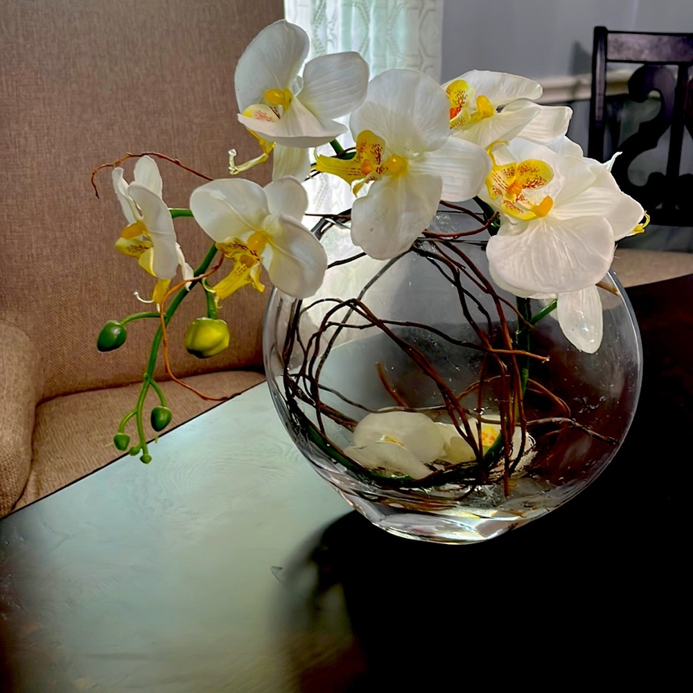 12” white orchid